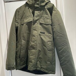 Olive Hooded Ski Jacket